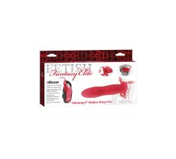  Fetish Fantasy Elite Vibrating 9in. Hollow Strap-on Red  